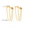 Stainless Steel Tassel Earrings Ear Studs Women'S Design Sense Ear Chain Earrings