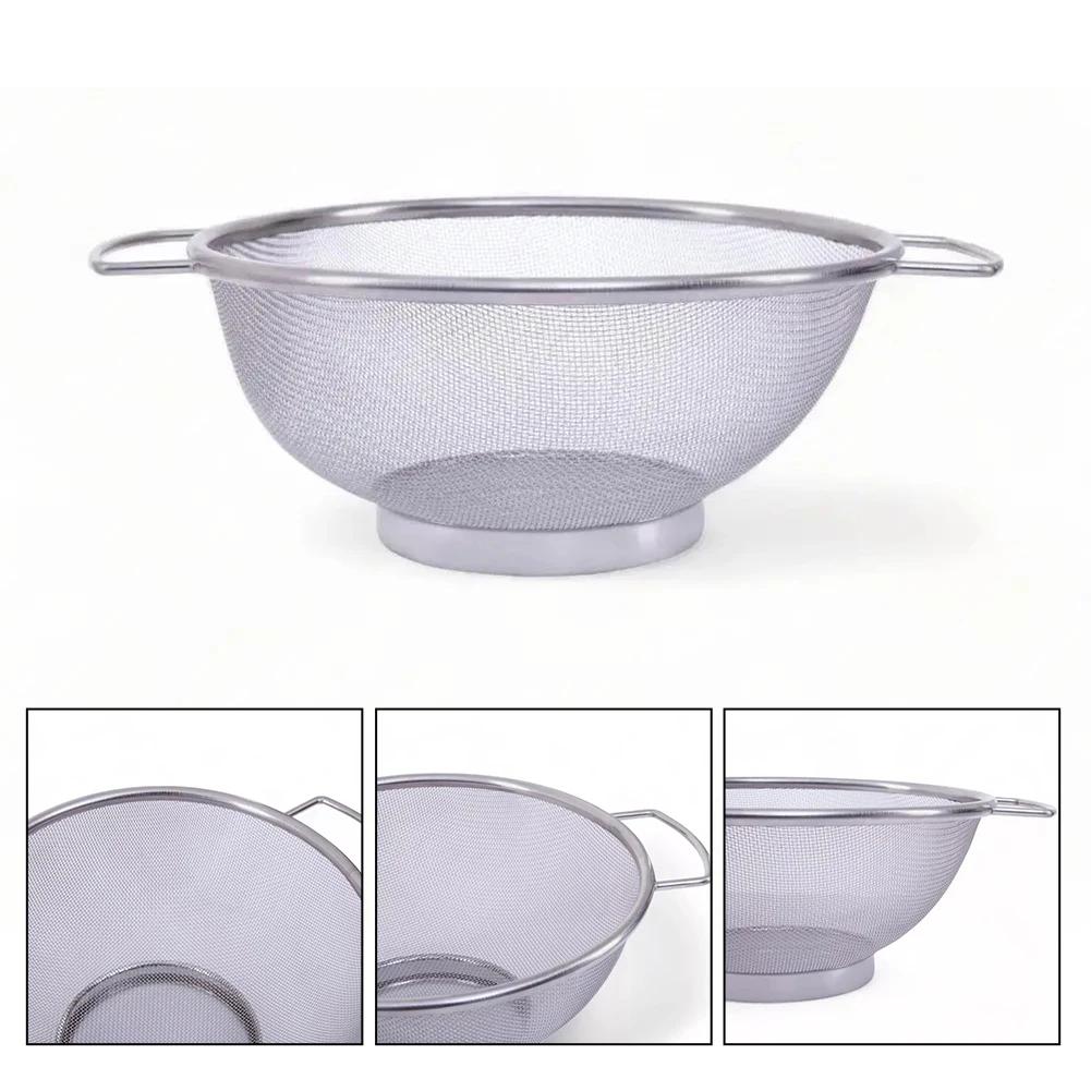 Doppelgriff Sieb Küchensieb Küche Hochwertiges Material Vielseitiges Küchenwerkzeug Bequemer Griff 20 cm Durchmesser