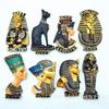 Altes Ägypten Magnetkraft Kühlschrankmagnet 3D Harz Pharao Kleopatra Mumie Anubis Geschenk Museum Souvenir Dekoration