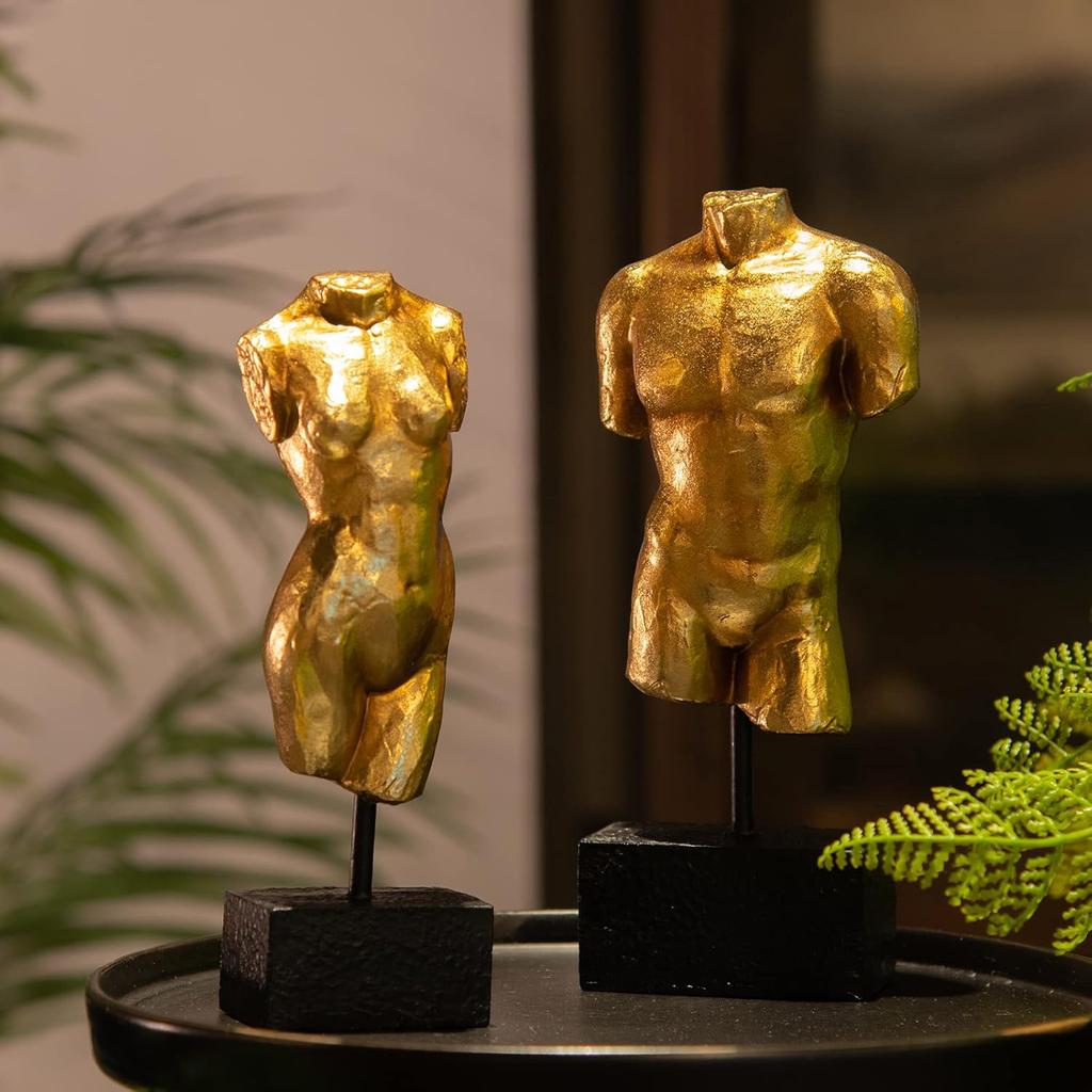 Guichifun Sculptures Home Decor Bust Male Statue - Figure Resin Decoration Modern Gold Decorative Figures Home Art Sculpture Christmas Birthday Gifts
