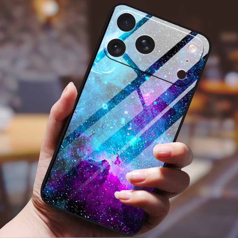 Gradient Phone Case for iphone 17  pro max iphone17 Air Tempered Glass Hard Back Cover for Apple iphone17pro Candy Color Pattern