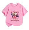 Kids Boys Girls 100% Cotton Crew Neck Short Sleeve T-Shirt,