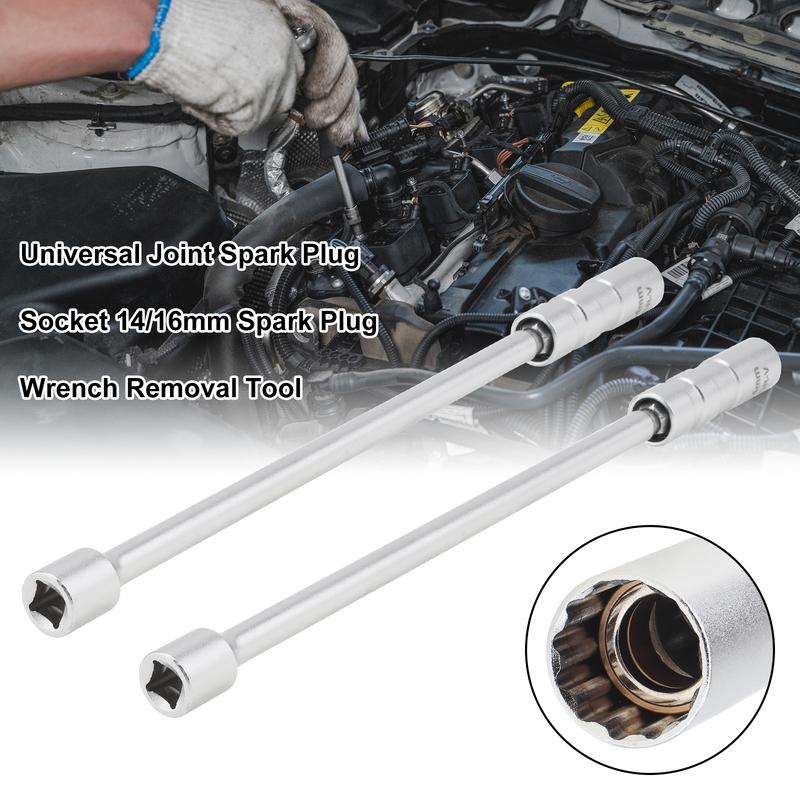 1 peça 14mm 16mm Encaixe de 3/8 de Polegada 12 Polegadas Soquete Magnético para Vela de Ignição Compatível com BMW Nissan Honda Ferramenta de Remoção de Vela de Ignição de Parede de 12 Pontos