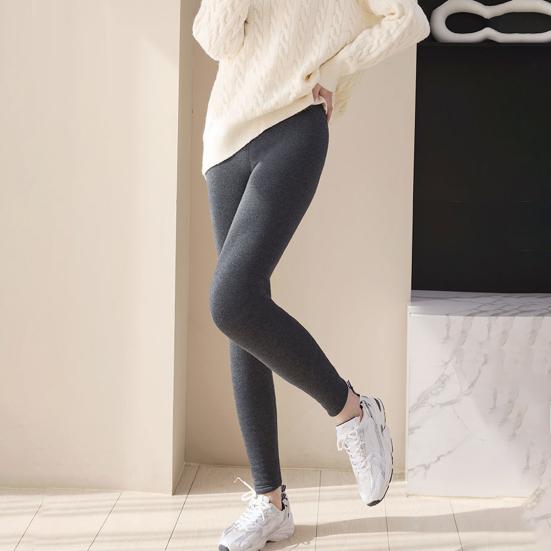 Winter Leggings High Waist Slim Butt Lifting Versatile Thickened Velvet Leggings Solid