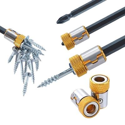 2 vnt 6,35 mm universalūs nuimami atsuktuvų antgalių magneto suktuvo magnetiniai žiediniai rankiniai įrankiai