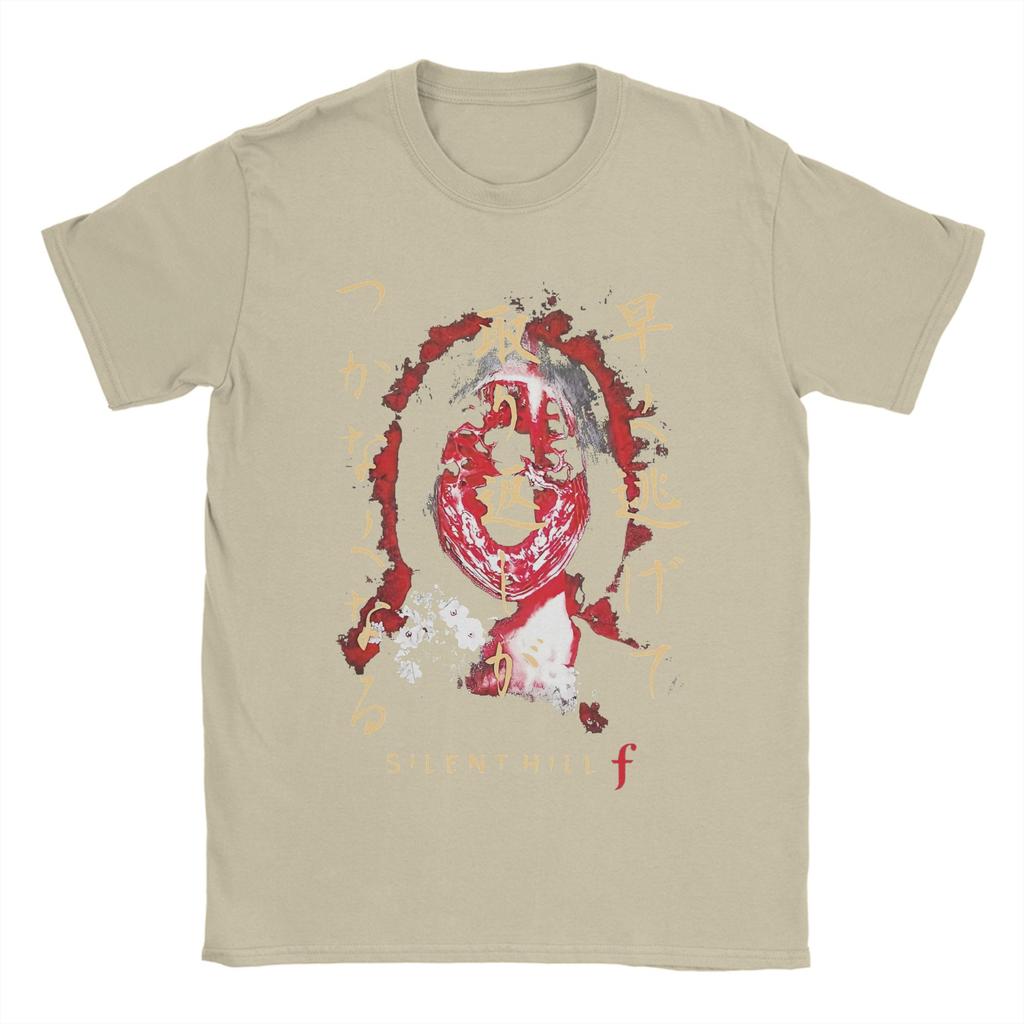 Silent Hill F Horror Game T Shirt for Men 100% Cotton Awesome T-Shirt Round Collar  Tee Shirt Short Sleeve Clothing Plus Size
