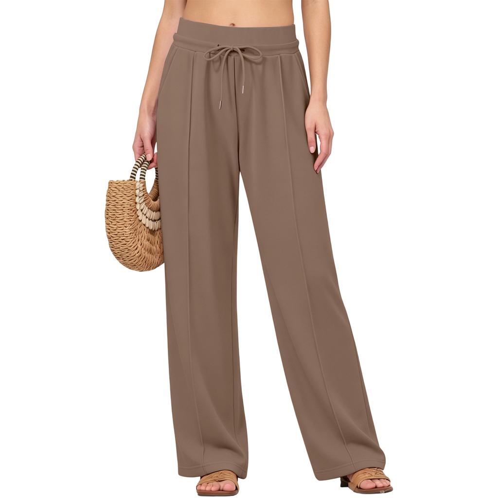 Women's High-Waist Wide Leg Sweatpants with Drawstring Loose Fit Casual Pants