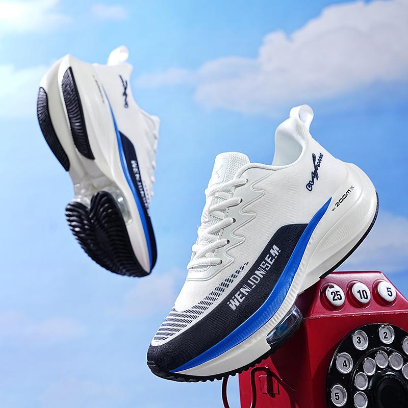Men's shoes Four seasons breathable mesh double air cushion running shoes men, fashionable large size men