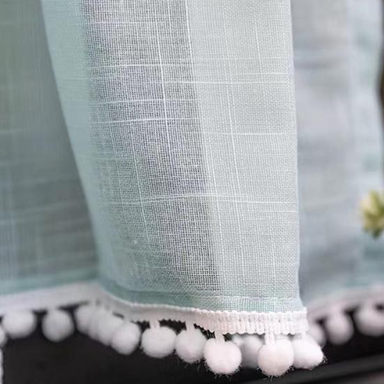 Lace Cafe Curtain, 59 Inch Length 2 Panels Set Short Cabinet Curtain, Farmhouse Rustic Under Desk Privacy Drape for Bathroom Kitchen