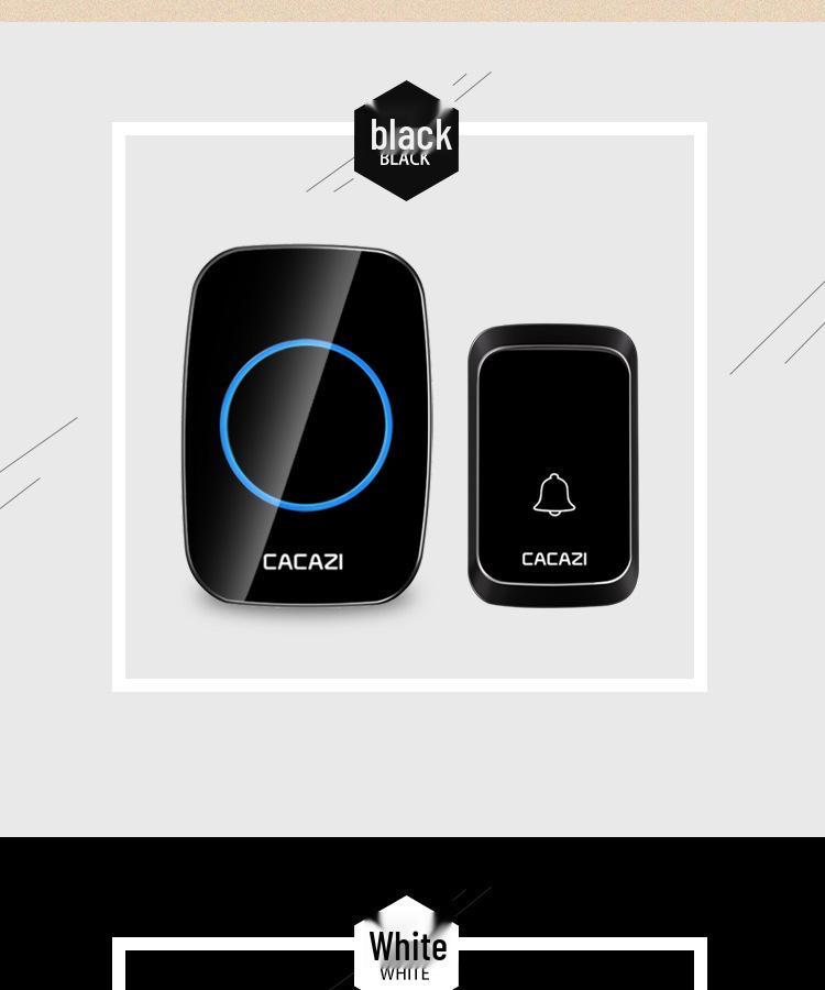 Waterproof Long-Distance Wireless Doorbell with Remote Control, 58 Melodies, and 4 Volume Levels