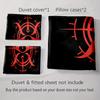 Red, Geometric, Symmetrical. Bedding Duvet Cover Sets Duvet Covers Pillowcases Gifts (1 * Duvet Cover 2 * Pillowcases, Without Duvet Insert)