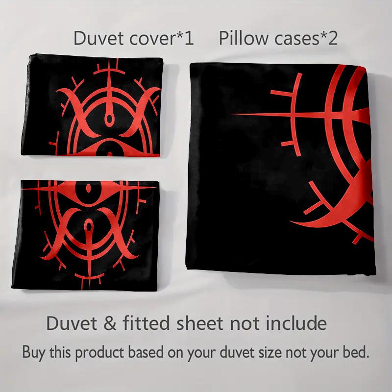 Red, Geometric, Symmetrical. Bedding Duvet Cover Sets Duvet Covers Pillowcases Gifts (1 * Duvet Cover 2 * Pillowcases, Without Duvet Insert)