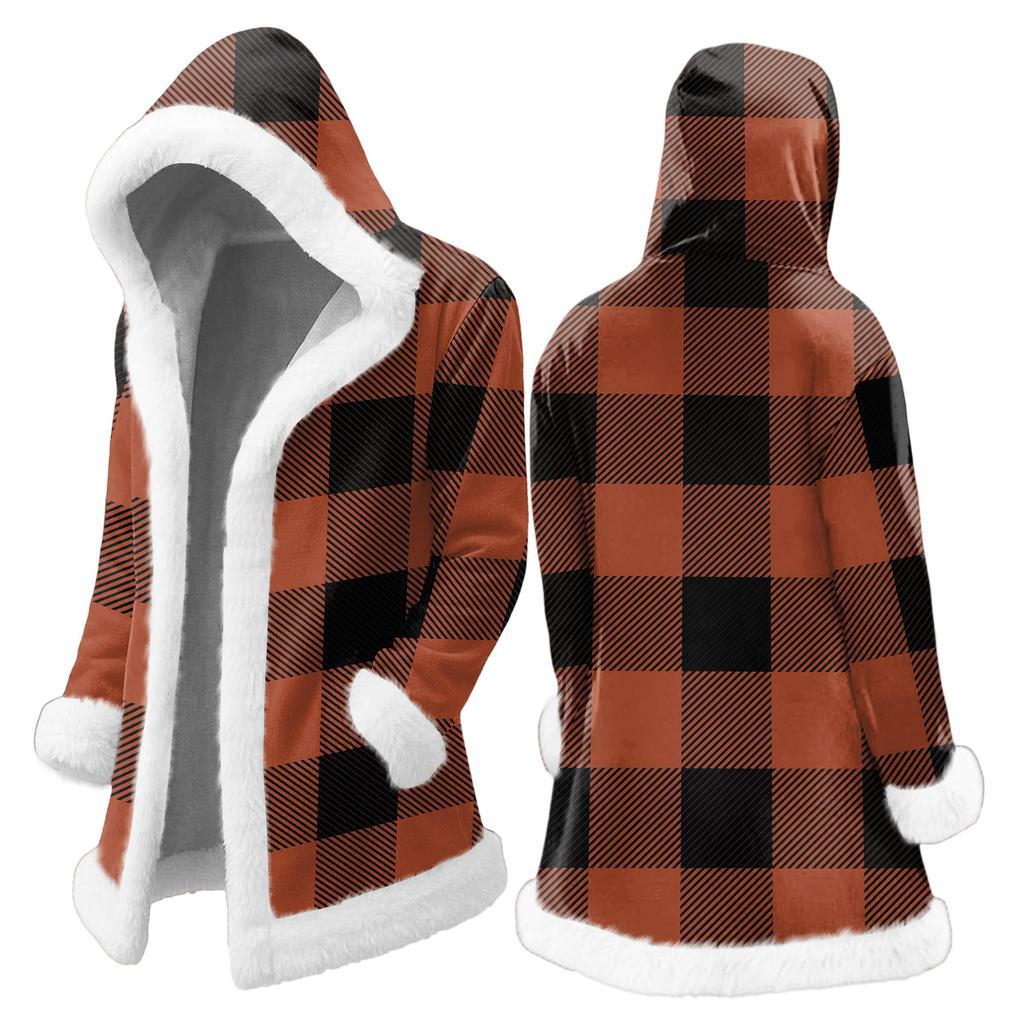 Pánský kardigan s kapucí, dlouhý, hřejivý kabát