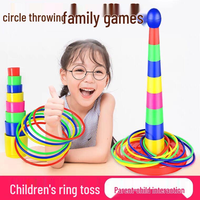 Innendørs og utendørs ringkastspill for foreldre og barn - Pedagogisk leketøy for gutter og jenter