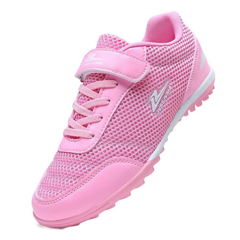 Football Shoes Children Boys and Girls TF Shredded Nails Velcro Elementary and Secondary School Students Training Competition Sports Shoes