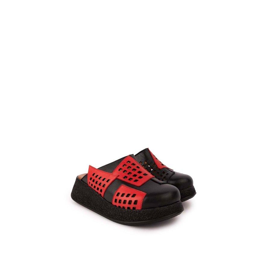 Women's Genuine Leather Wedge Heel Casual Summer Slippers Clogs