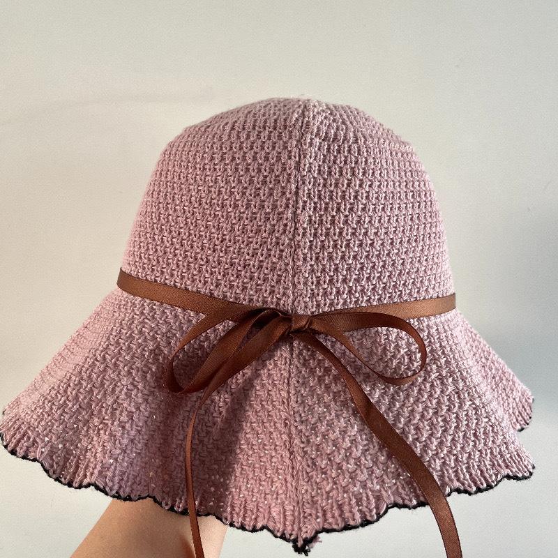Hat Women's New Cute Sunscreen Hat Fashion Korean Version Summer Sunscreen Bucket Hat Bow Uv Sun Hat