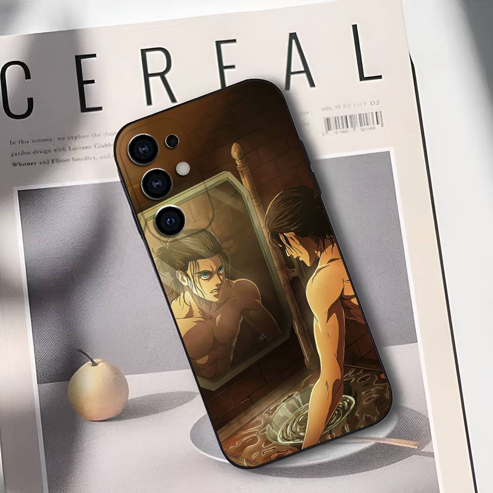 E-Eren Yeager A-Attack On T-Titans Phone Case For Samsung S25,S24,S21,S22,S23,S30,Ultra,S20,Plus,Fe,Lite,Soft Black Cover