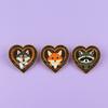 Brooch Pin, Forest Animals Heart-Shaped Brooch, Thickened Zinc Alloy Badge, Enamel Paint Tree Hole Secure Pin for Coat Hat Backpack Gift