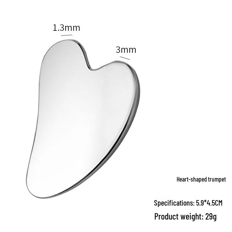 Stainless Steel Gua Sha Heart-Shaped Face & Body Massager