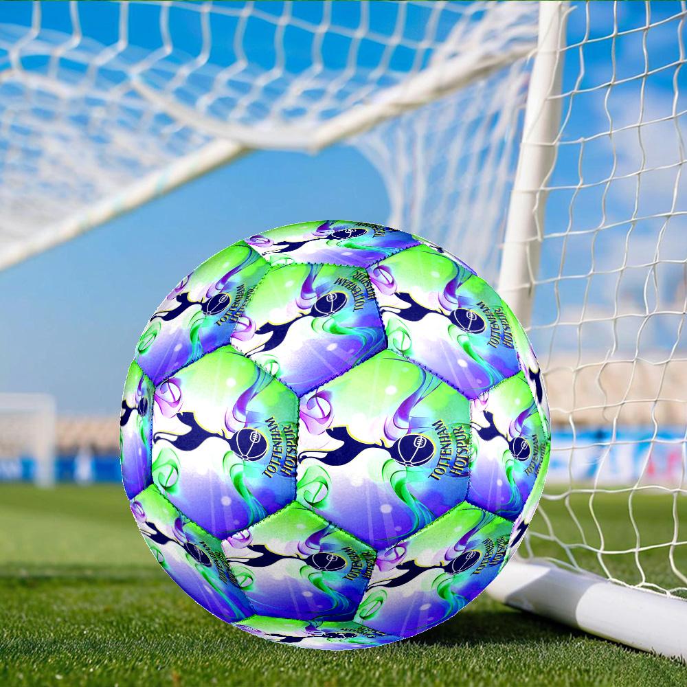 Black And White Stripes With Shield Printed Size 5 Soccer Balls, Anti-Slip, Protective Football, Outdoor Sport, a Unique Gift Suitable for Birthday