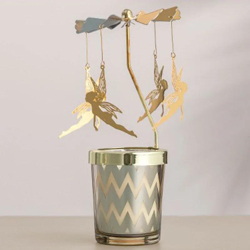 Förtrollande Ljusmobil Karusell - Snurrande Ljusstake Designad för Avkopplande Atmosfär - Långvarig Användning - Lätt Att Rengöra