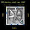 304 Stainless Steel Negative Pressure Fan Industrial Exhaust Fan Farm Ventilation Fan Workshop Factory Powerful Exhaust Fan