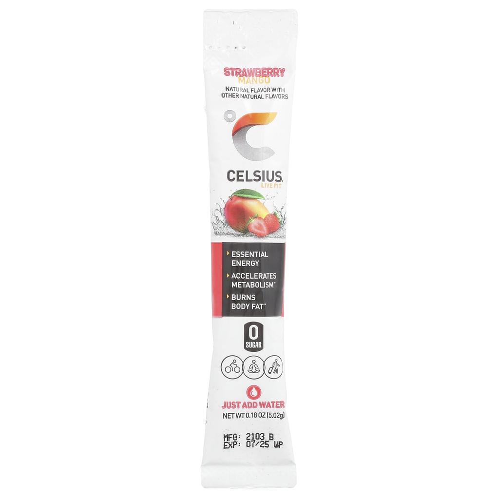Live Fit, Strawberry Mango, Portable 14 Pack, 5.02G (0.18Oz) Each