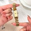 Medieval High-End Temperament Rectangular Steel Belt Watch Women'S Simple Niche High-Value Quartz Watch