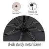 Manchester United Pattern Printed Mini 5 Folds 8 Ribs Compact Umbrella Windproof Waterproof Lightweight Portable Folding
