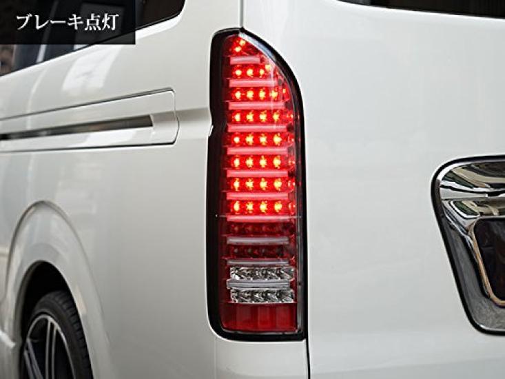 Regius Ace 200 Series 1st to 7th LED Fiber Red Clear Tail Lamp TRISTAR'S [Hiace Generation]