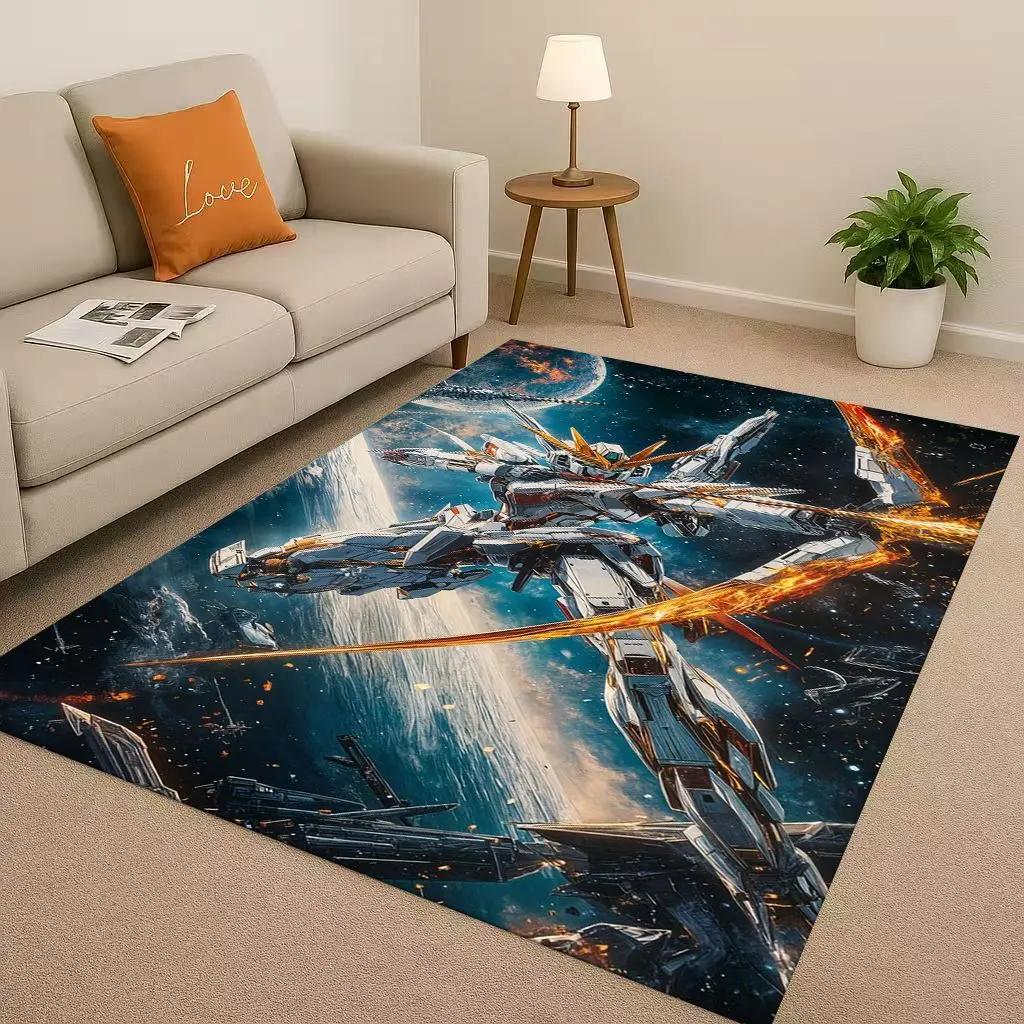 Gundam Cartoon Robot Christmas Gift Christmas Living Room Non-Slip Area Rug Carpet for Bedroom Sofa,Home Doormat Kids