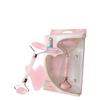 Acrylic Rose Quartz Dual-Head Facial Roller & Gua Sha Massage Tool
