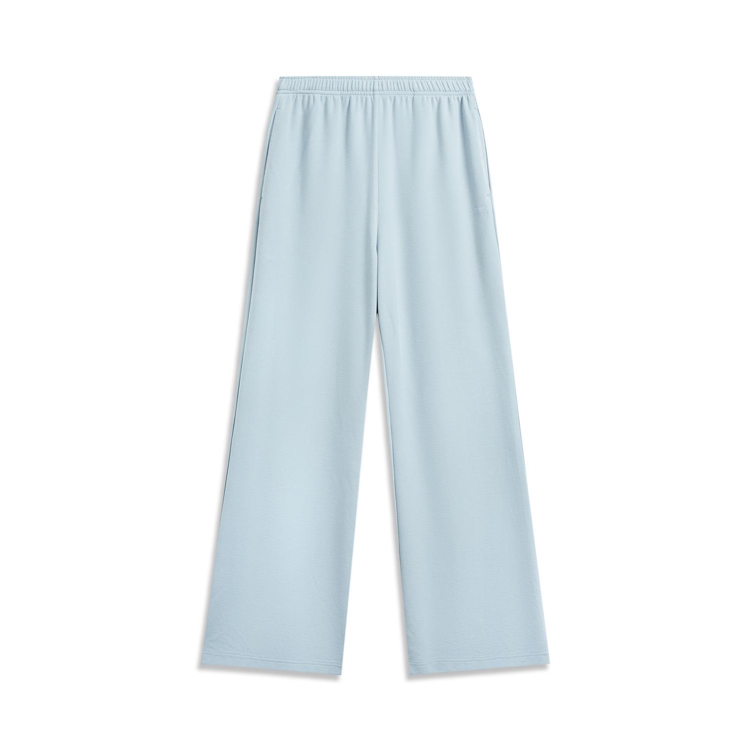 Li-Ning Soft Solid Color Simple Versatile Loose Casual Pants Women bottoms AKLW258-6 XS