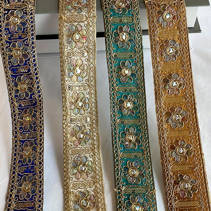 4.5cmx10Yards DIY Materials Bohemian Style Sewing Accessories Multi-Function Floral Embroidery Curtain Decor Multiple Colors