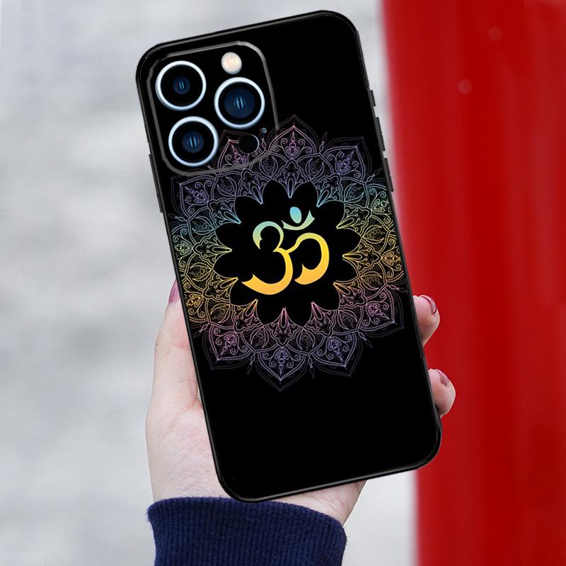 Om Symbol Phone Case For iPhone 16 Pro Max 11 12 13 14 15 Pro Max Mini XR 16 15 Plus 16e Cover Coque