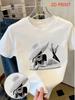 TX2d Elegant Pearl Hat High Heel Silhouette T Shirt Women Luxury Graphic Crew Neck Short Sleeve Loose Summer Casual Chic Tops