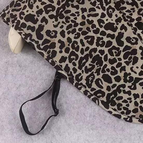 Fake Collar Leopard Print Detachable Lapel Collar Women Lightweight Breathable Half Shirt Collar Dresses Blouses Accessory