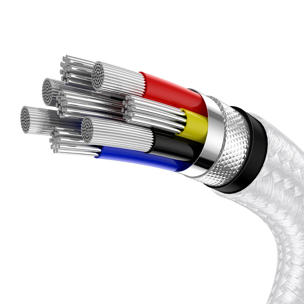 USBC Cable USBC Series Metal Data PD QC SCP 100W 5A 1m White