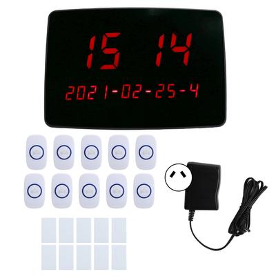 1 To 10 Wireless Pager Call Button Receiver System Hotel HandHeld Paging Tool