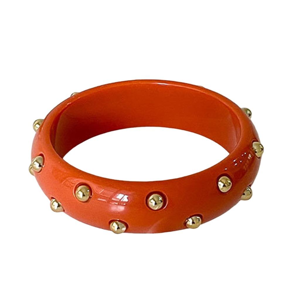 Punk Style Resin Bangle Vintage Wide Bangle Trendy Acrylic Bracelet  Women Accessories