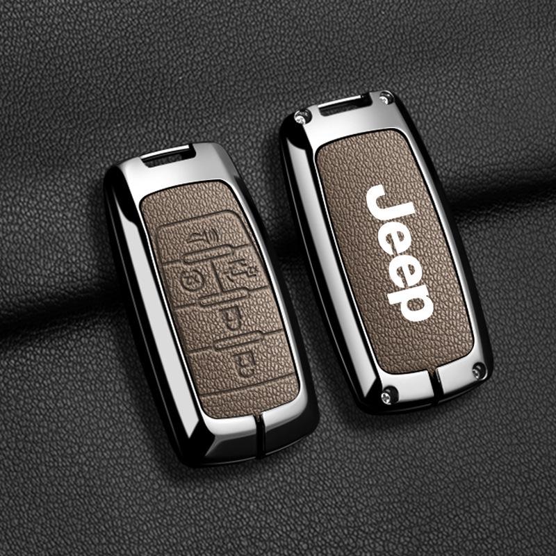 Compatible Jeep Key Case for Compass, Renegade, Cherokee, Grand Commander, Grand Cherokee