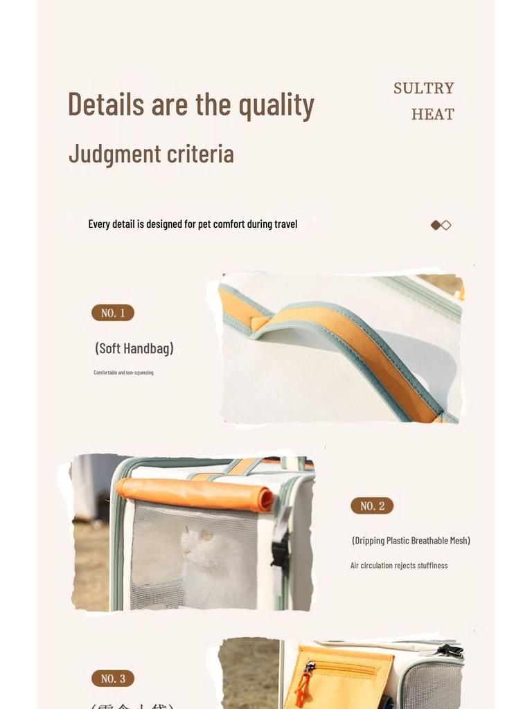 Portable Large-Capacity Cat and Dog Backpack with Warm Seat