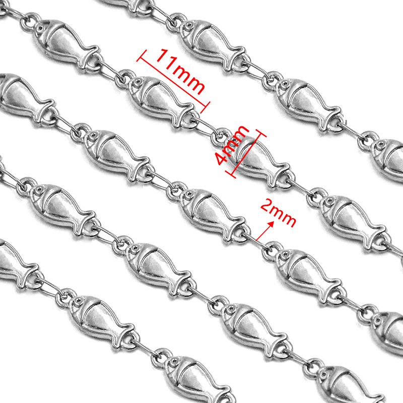 18K Gold Plated Stainless Steel Heart, Butterfly, Four-Leaf Clover, Shell Chain Bracelet/Necklace, 50cm.