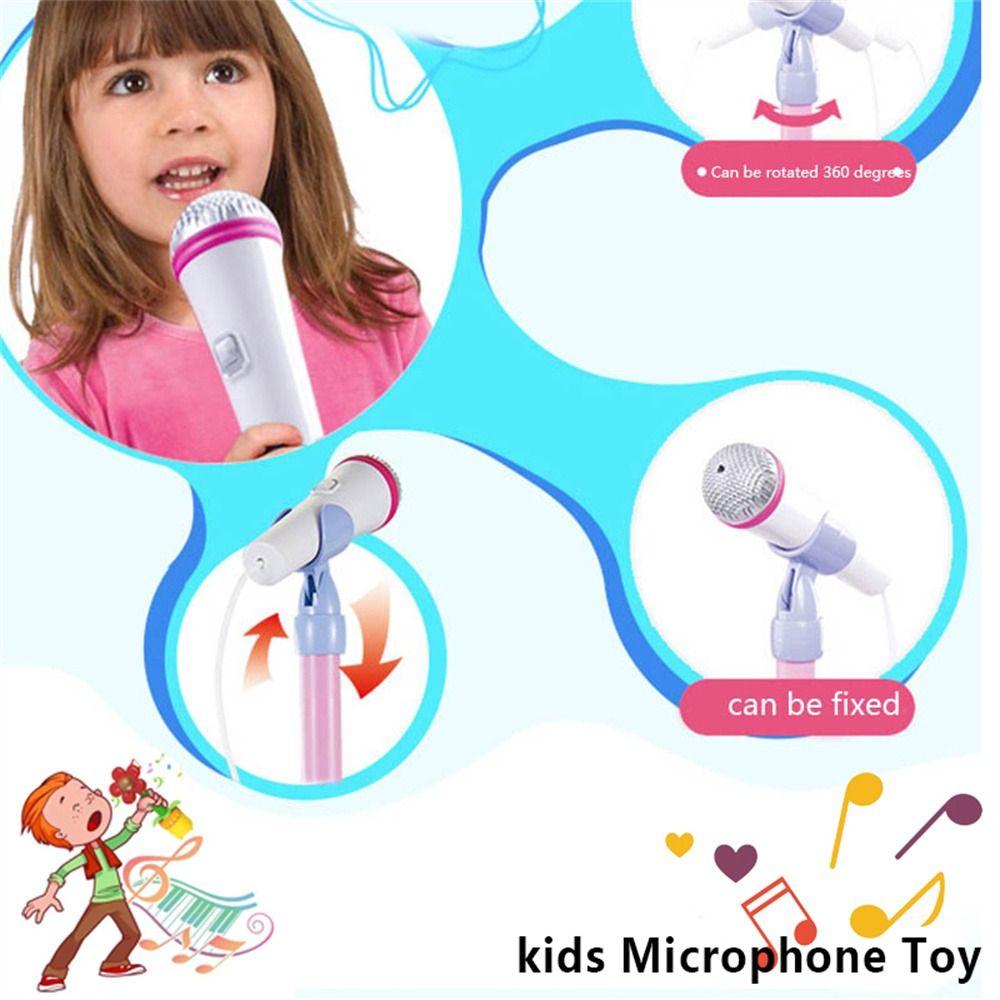 LED Light Brain-Training Kids Microphone Music Instrument Toys Singing Microphone Singing Song Toy