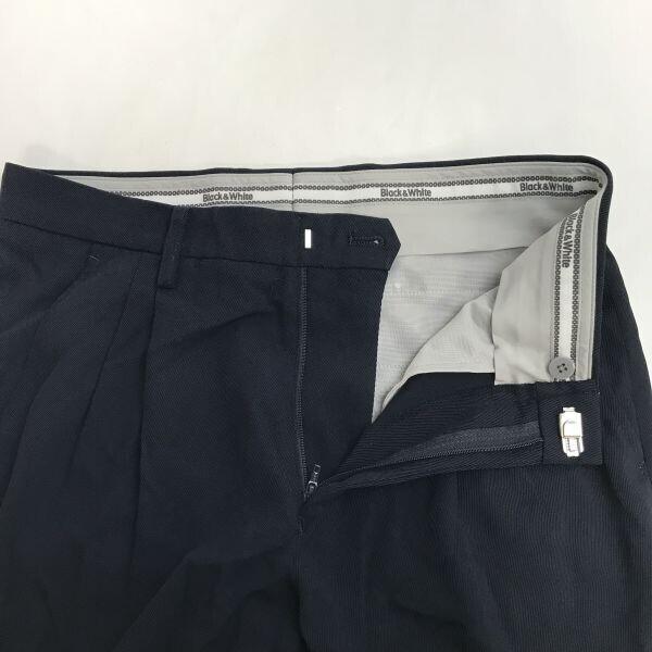 Made In Japan Black & White Golf Pants S-M Men W76 Navy Inseam 76cm(USED)