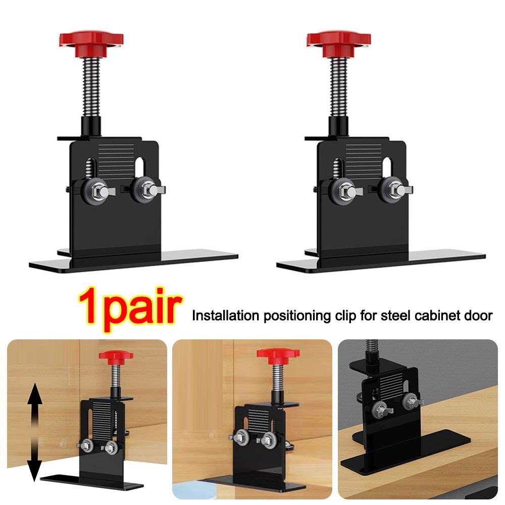 1pair Aluminum Alloy Cabinet Door Mounting Jig Adjustable Universal Cabinet Frame Jig Multi-functional Cabinet Hinge Jig