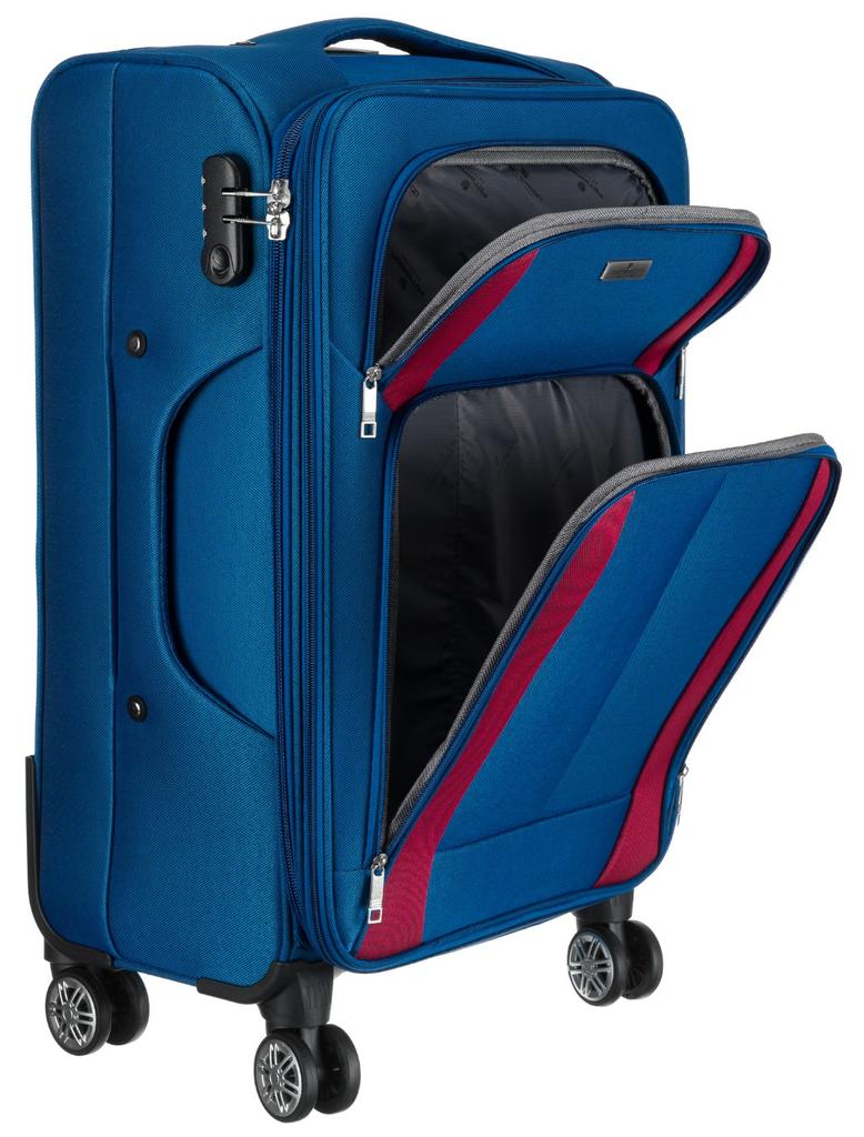 PTN 5209-L-9333 Blue-Burgundy Suitcase