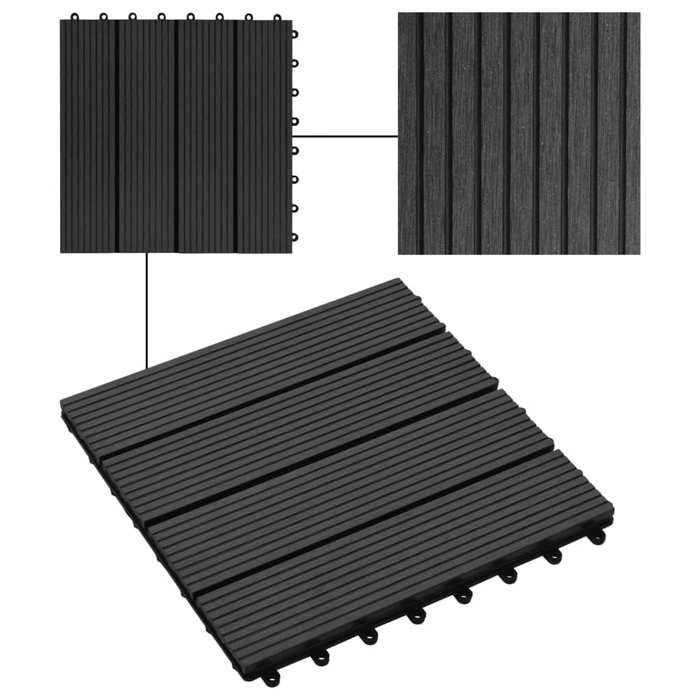 VidaXL 22x Carreaux de Terrasse Carreaux de Patio Carreaux de Balcon Carreaux de Jardin Carreaux de Sol Carreaux de Plancher 277800