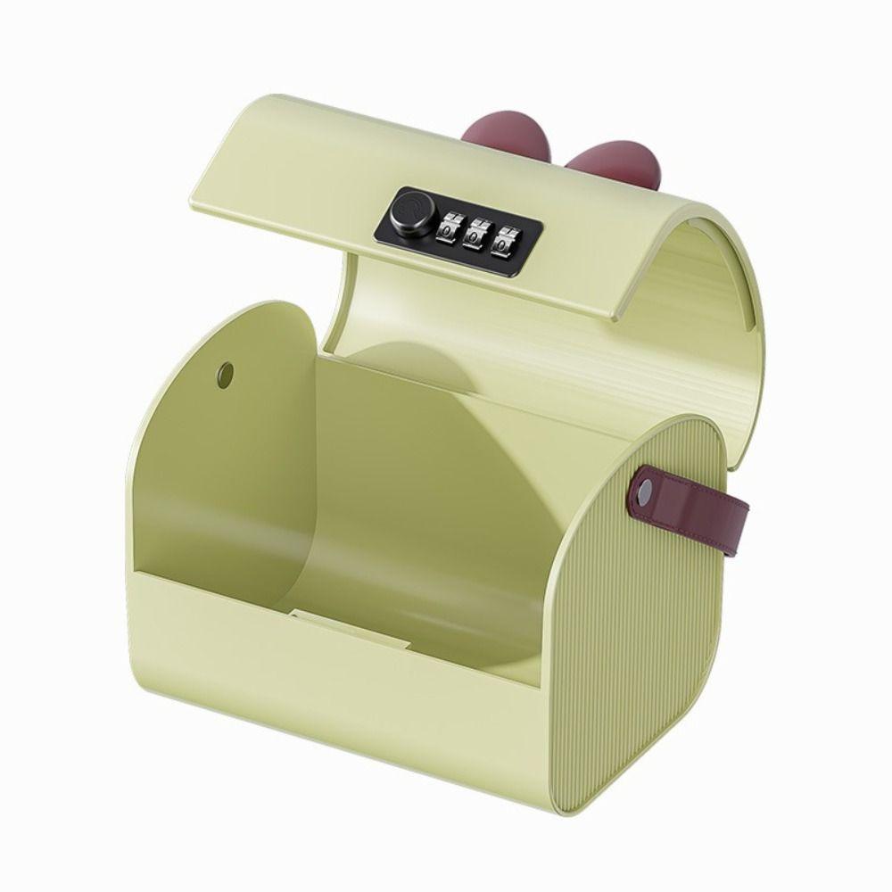 Large Capacity Bunny Ears Storage Box Multi-functional Plastic Material Kids Savings Box Lockable Feature Cartoon Design